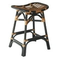 thumbnail image 2 of Pemberly Row Modern 24" Rattan Saddle Seat Counter Stool in Black, 2 of 6