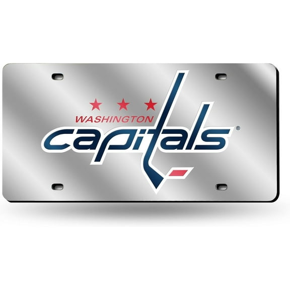 Washington Hockey Capitals Acrylic License Plate Laser Tag
