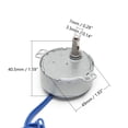 thumbnail image 2 of HUGFEGWE 2Pcs Synchronous Motor AC 110V 30RPM Turntable Motor CCW Direction 4W TYC-50 Horizontal Hole Tapping Shaft CJB91-113515, 2 of 6