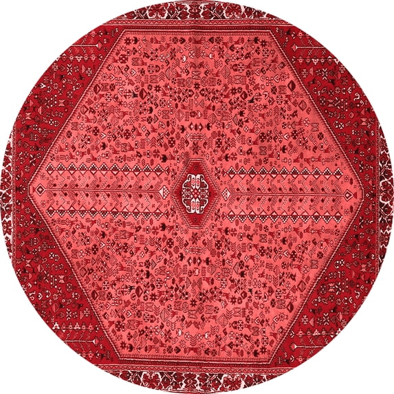 Ahgly Company Indoor Round Persian Red Traditional Area Rugs, 7' Round