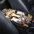 thumbnail image 3 of Renewold Cow Sunflower Leopard Print Retro Center Console Armrest Cover for Car, Armrest Cushion Cover Pad Soft Auto Car Interior Accessory Universal Fit for Sedan, 3 of 6
