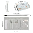 thumbnail image 3 of JIALIOU Nylon Trifold Card Wallet with ID Window Zipper Pocket for Men Women Teen Hand Drawn Rabbit and Carrot, 3 of 7
