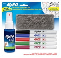 EXPO Dry Erase Markers Starter Set, Assorted Colors, Ultra Fine, Set of 5