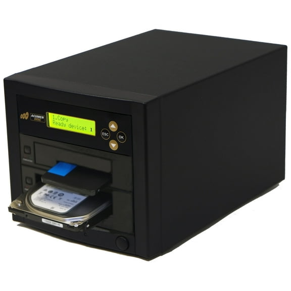 Acumen Disc 1 to 1 SATA II Hard Drive Duplicator (up to 300MB/s) - 3.5" &  2.5" HDD & SSD Memory Card Copier Duplicator & Sanitizer (DoD Compliant)