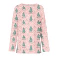 thumbnail image 5 of FDGIU Cute Christmas Graphic Tee for Women, Long Sleeve Crewneck Blouse, Cozy Loose Fit for Holiday Parties, 5 of 5