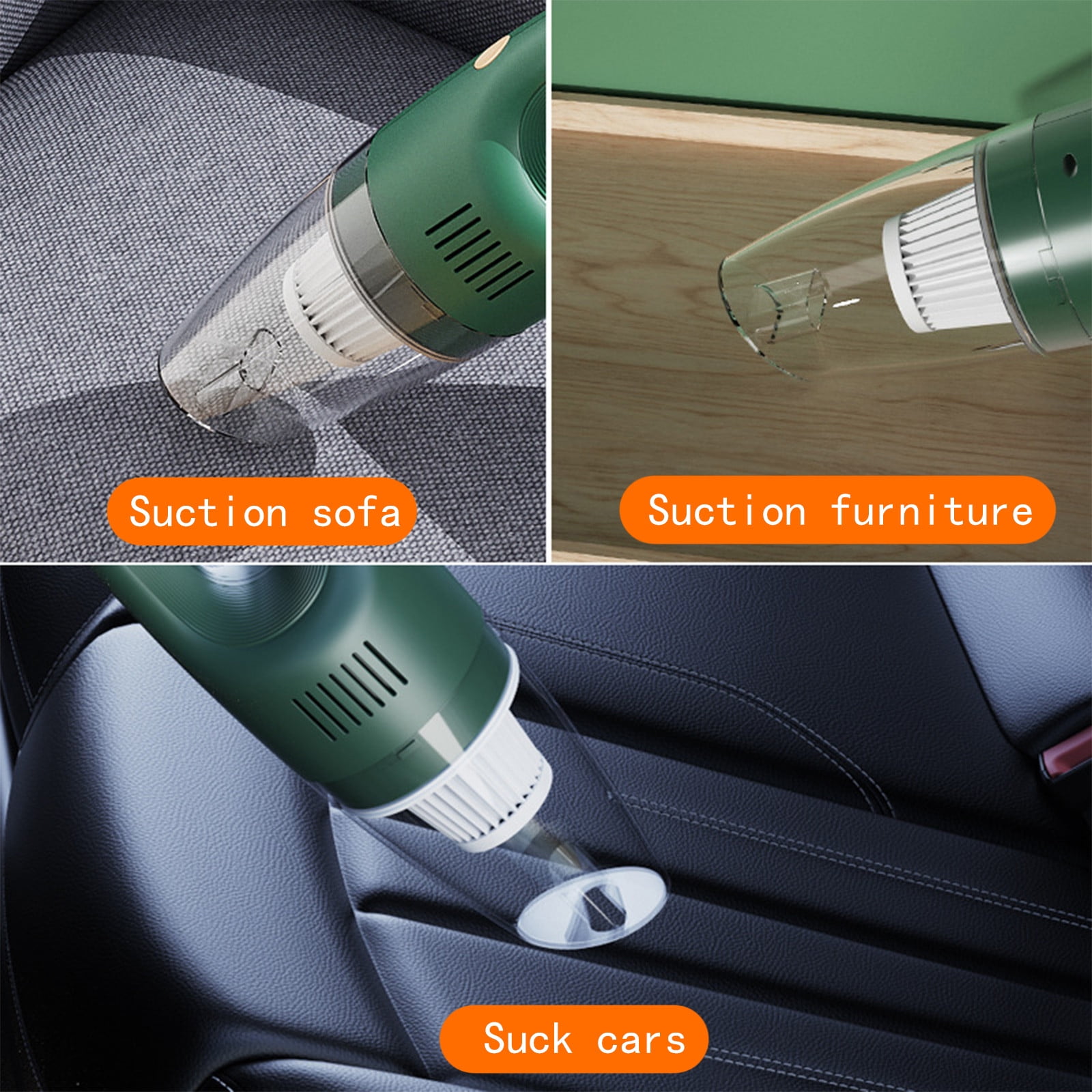 HBYJLZYG Vacuum Cleaner Handheld Vacuum Cleaner,, USB Rechargeable, Wet & Dry Vacuum Cleaner, For Car, Household Cleaning