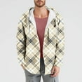 thumbnail image 2 of Dovford Men's Long Sleeve Quilted Lined Flannel Shirt Jacket with Hood 2025 Spring Fall, 2 of 5
