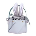 thumbnail image 2 of Oiur Easter Candy Bag Super Soft Drawstring Design with Handle Basket Lovely Rabbit Candy Storage Bag Gift Pouch Home Supplies, 2 of 8
