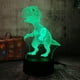 thumbnail image 2 of 3D Night Lights For Kids Dinosaur Night Lámpara De de lámpara 7 Cambiantes, Decoración De La Habitación Regalos De Cumpleaños Para , Yinane Dinosaurio 3D LED luz nocturna, 2 of 8