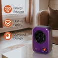thumbnail image 3 of Lasko MyHeat 200W Personal Ceramic Heater - Purple, 3 of 9