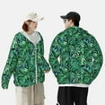 thumbnail image 6 of Daiia Monstera Leaves UPF 50+ Sun Protection Hoodie Jacket Lightweight Long Sleeve Sun Shirt for Women Men with Pocket Hiking Outdoor-Large, 6 of 9