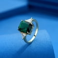 thumbnail image 5 of Mightlink Finger Ring Simple Styles All Match Shiny Stunning Visual Effect Ultra-Light Decorative Alloy Women Simulated Gem Stone Emerald Ring for Women, 5 of 6