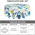 thumbnail image 4 of Hanukkah Tablecloth Round Happy Hanukkah with Chanukah Table Cloth 60 Inch Washable Polyester Table Cover for Kitchen Party Picnic Dining Decor, 4 of 5