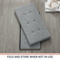 thumbnail image 6 of Ornavo Foldable Tufted Linen Large Storage Ottoman Bench Foot Rest Stool/Seat - 15" x 30" x 15"- Grey, 6 of 6