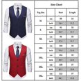 thumbnail image 2 of Gilet de Costume Sans Manches pour Hommes Rouge Vin 4TG, 2 of 2