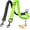 Green - Medium, variant on Philowng 2 in 1 Double Dog Leash – No Tangle Bungee Splitter Lead with Adjustable Strap, Shock Absorbing for Two Dogs of Any Size