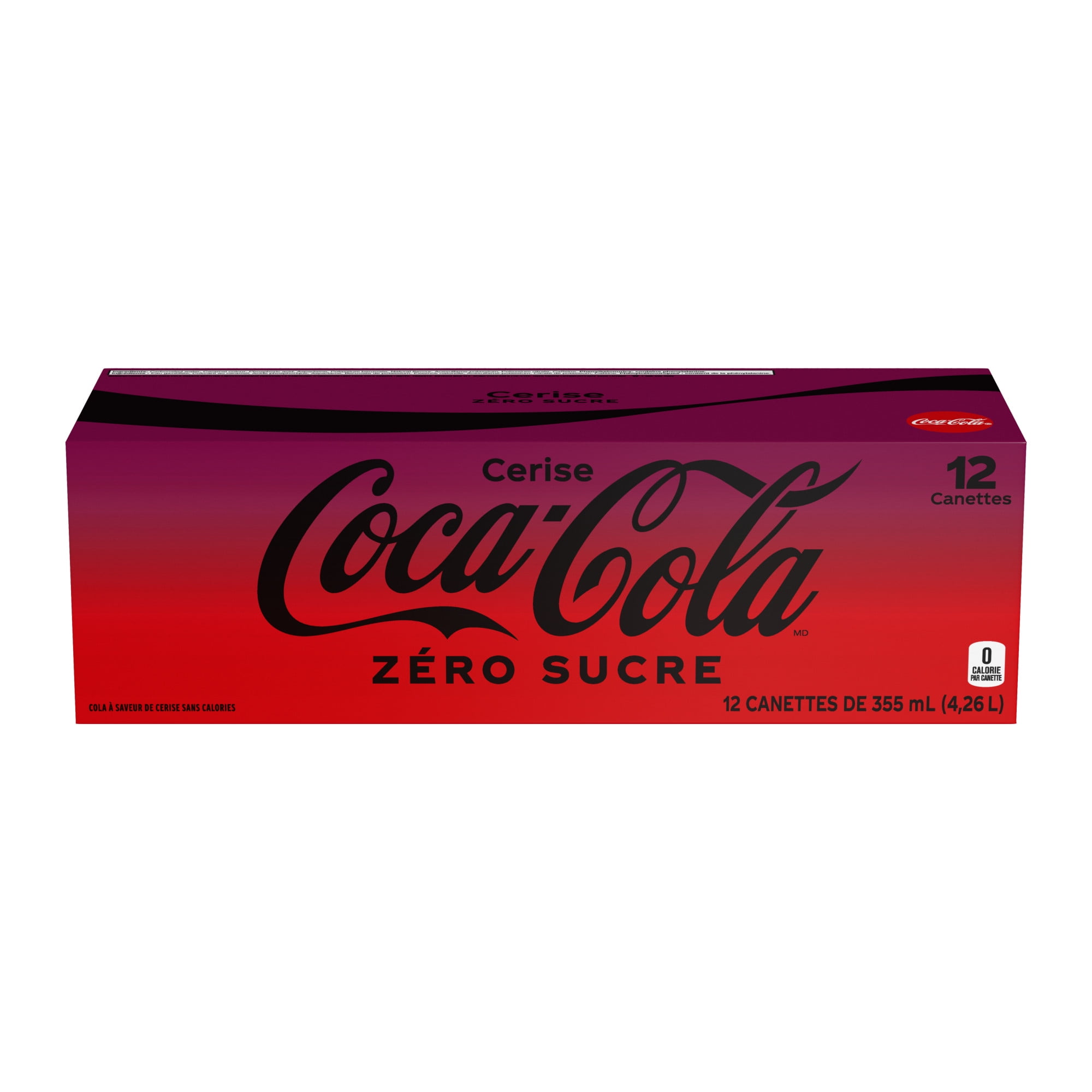 Coca-Cola Cherry Zero Fridge Pack Cans, 355 mL, 12 Pack - Walmart.ca