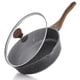 thumbnail image 1 of Sartén antiadherente SENSARTE, sartén profunda de 25, 28 y 30 cm, con tapa y mango que se mantiene frío, sartén de piedra para cocinar saludable, compatible con inducción (25, 28 y 3,5 cuartos de galó, 1 of 5
