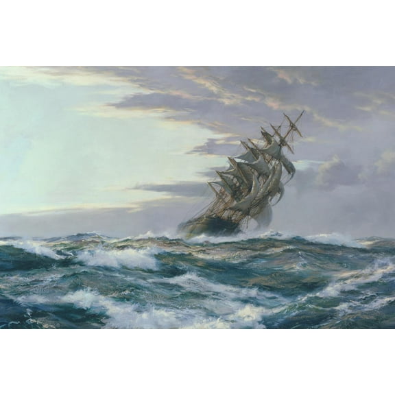 Art.com Glory of the Seas Art Print by Montague Dawson, 24" x 16"