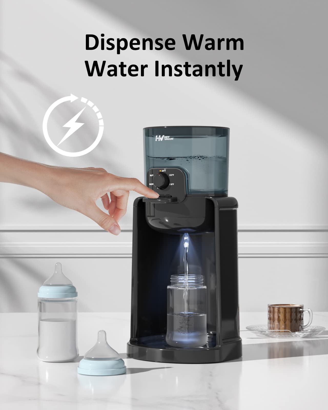 Heyvalue Instant Water Warmer & Formula Dispenser photo 5