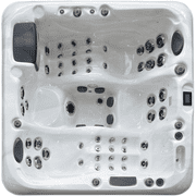 Luxuria Spas Sensation 4-Person 73-Jet 3-Pump Acrylic Double Lounger Hot Tub with Touch Screen and Ozonator