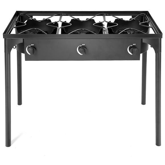 Gymax Outdoor 3-Burner Stove High Pressure Propane Gas Camp Stove 225,000 BTU