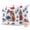 Red, Blue, White, Green, variant on Outdoor Throw Pillow Cover 16x16in Set of 2 Independence Day Cherries Waterproof Decorative Cushion Case,Square Pillowcases for Patio Garden Tent Couch Sofa