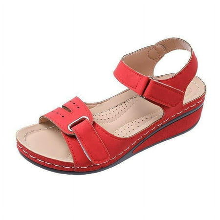 

Summer Women Sandals Fashion Ladies Peep Toe Wedge Shoes Outdoor Casual Comfy Female Footwear A4