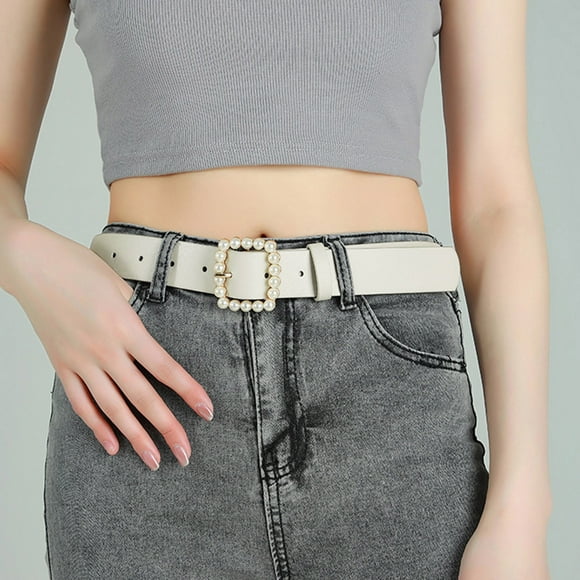 Belt Womens Leather Belts For Jeans Dresses Fashion Gold Buckle Ladies Belt Belt