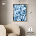 thumbnail image 4 of Crystal Cubes Canvas Print Blue Abstract Art by Art Remedy, Gold Frame, 20 x 24, 4 of 6
