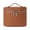 Brown(7.6*5.5*6 in), variant on Makeup Bag, Travel Make up Case with Compartments and Handle, Portable Cosmetic Organizer Bags,Toiletry Bag for Women