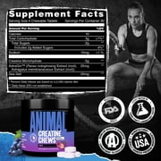 Animal Creatine Chews, Grape, 120 Chewable Tablets