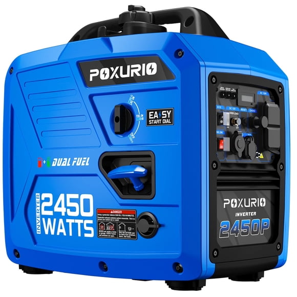 Generador inversor POXURIO 2450W Dual Fuel 6L 8.3h 59dB