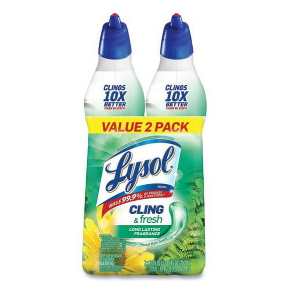 Cling and Fresh Toilet Bowl Cleaner, Forest Rain Scent, 24 oz, 2/Pack | Bundle of 2 Packs