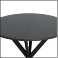 thumbnail image 6 of 31.5'' Modern Round Dining Table with Crossed Legs, Black Occasional Table, Two Piece Detachable Table Top, Matte Finish Iron Legs, 6 of 9