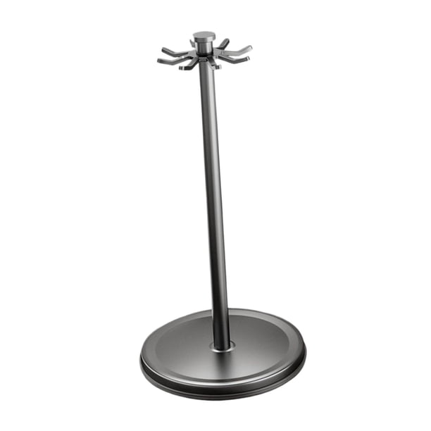 Soporte giratorio para utensilios de cocina, soporte para espátula, cuchara y cuchara ranurada. Gris