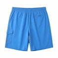 thumbnail image 5 of cfhntfmh Men's Casual Stretch Cargo Shorts Classic Drawstring Elastic Waist Loose Fit Work Shorts with Multi Pockets, 5 of 7
