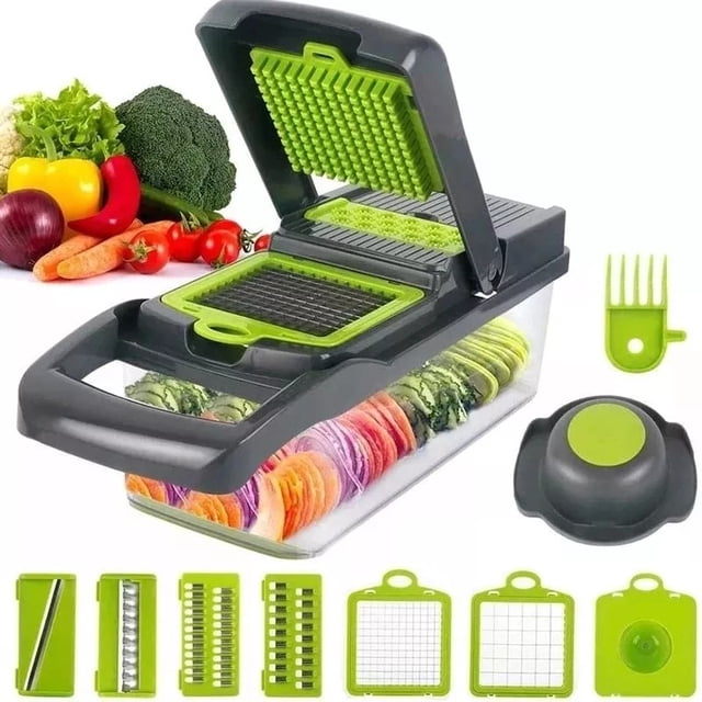 Rallador Cortador Rebanador Picador Manual de Verduras Fruta UWEI 420 Verde