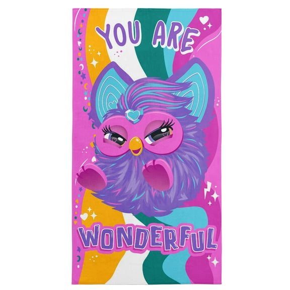 Furby You Are Wonderful Microfiber Beach Towel 30x60 inches