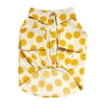 thumbnail image 3 of Oodles Tan Boxy Button-Up Smiley Face Spring Dog T-Shirt, Medium, 3 of 10