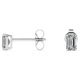 thumbnail image 3 of Pendientes minimalistas JeenMata con diamantes de talla esmeralda 0,75 quilates en oro blanco, 3 of 5