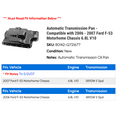 thumbnail image 2 of Automatic Transmission Pan - Compatible with 2006 - 2007 Ford F-53 Motorhome Chassis 6.8L V10, 2 of 2