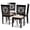 Beige/Chocolate, variant on Baxton Studio Jackson Sand Upholstered Espresso Wood 4-Piece Dining Chair Set