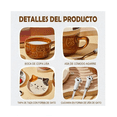 thumbnail image 3 of Tazas Vaso Café Cerámica De Gato De Té Con Tapa Y Cuchara Belug Café, 3 of 5