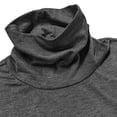 thumbnail image 6 of Sevevn Men’s Turtleneck Long Sleeve Shirt Casual Slim Fit Pullover Lightweight Stretch Mock Neck Thermal Top Basic Undershirt for Business Daily Wear Outfit Dark Gray XL, 6 of 9