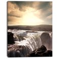 thumbnail image 2 of White Waterfalls in Iceland - Large Seashore Canvas Print, 2 of 3