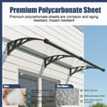 thumbnail image 4 of 40"x 48" Window Awning Canopy Door Entrance Patio Cover Solid Sheet Awnings For Garden, 4 of 10