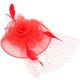 thumbnail image 1 of Sombrero de novia Ticfox velo de gasa nupcial boda jaula de pájaros tocado pluma pelo accesorio Rojo 60_x_180_cm, 1 of 8