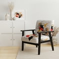 thumbnail image 2 of Designart "Abstract Symphony in Red and Black III" Red Abstract Upholstered Accent Chair - Modern Arm Chair For Living Room, 2 of 5