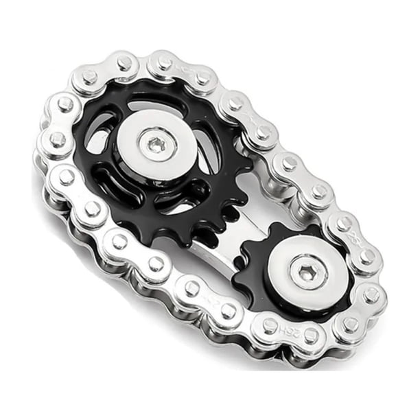 Typpkmm Chains Gear Fidget Spinner Gyroscope Spinning Top Hand Spinner Chain Gear Fingertip Sprocket Metal Wheel Gear Chain Gyroscope